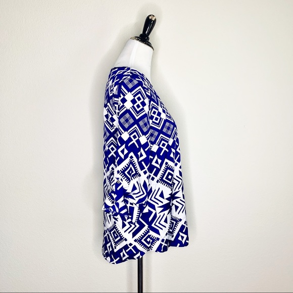 Anthropologie Everly Tunic, Blue and White - Picture 4 of 13